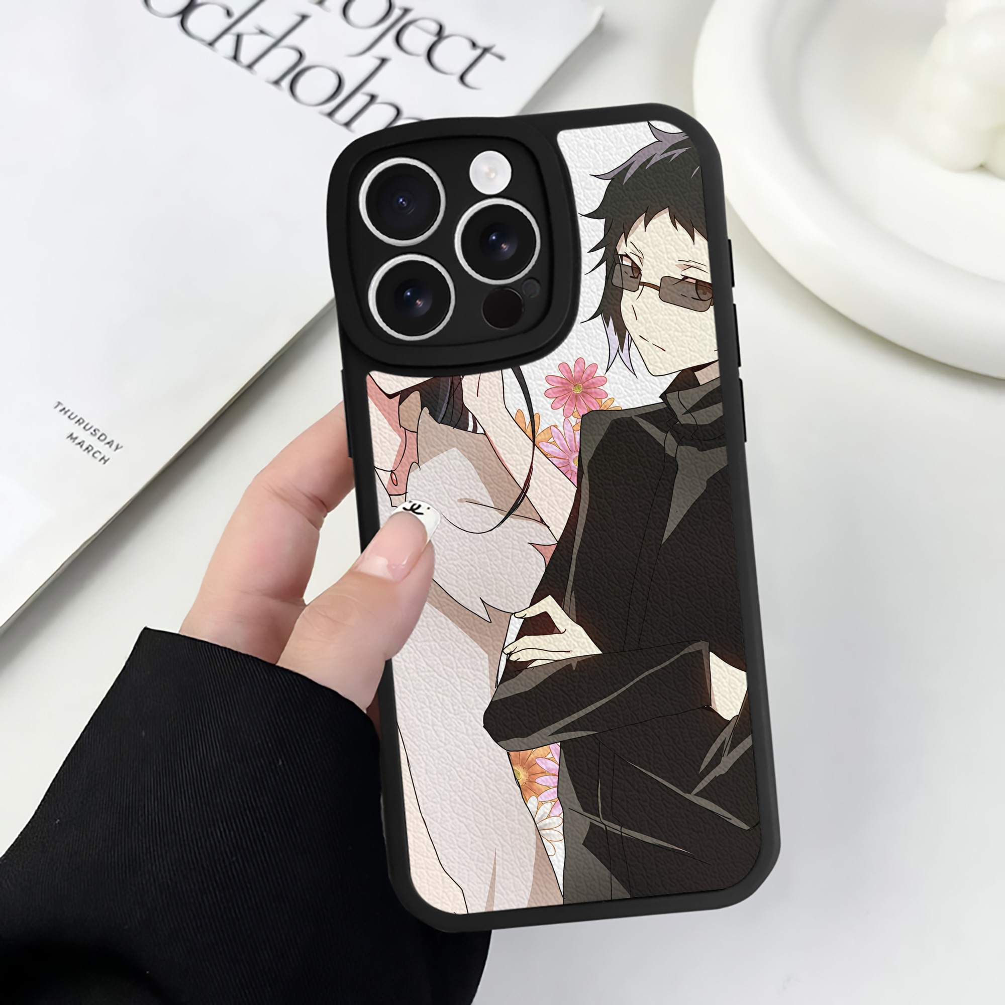 （画像用） 文豪ストレイドッグス Bungo Stray Dogs 【iPhone 16シリーズ対応】シリコンスマホケース（レザー調） 材質：シリコン
